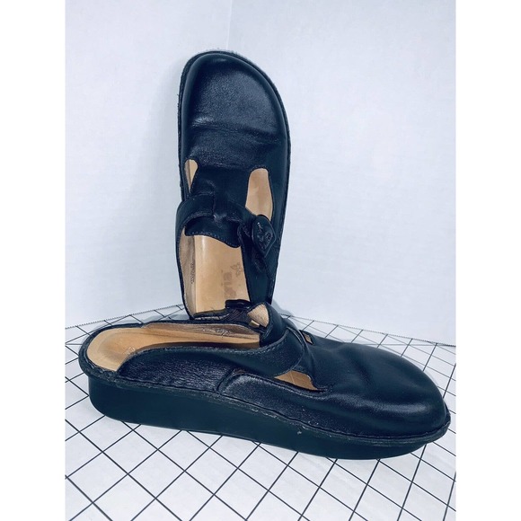 Alegria 9.5 EUR 40 Black Leather Clogs Mule Slip-On ALG-601 Nursing PG Lite EUC - Picture 2 of 11